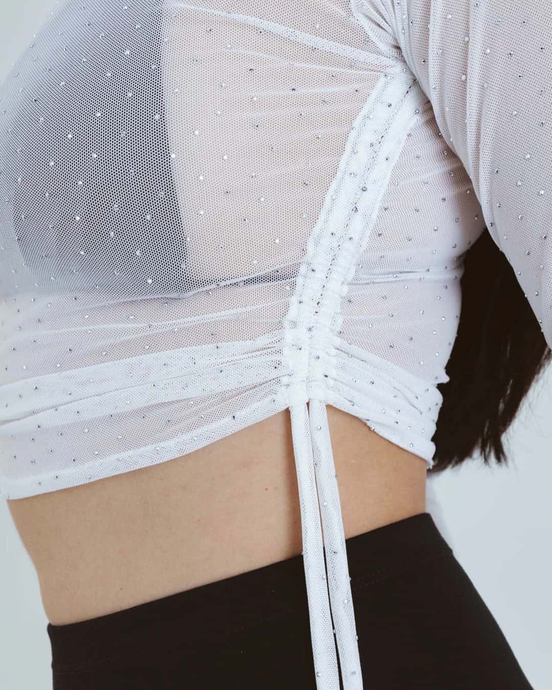WHITE GRACE MESH TOP - miniatura 4