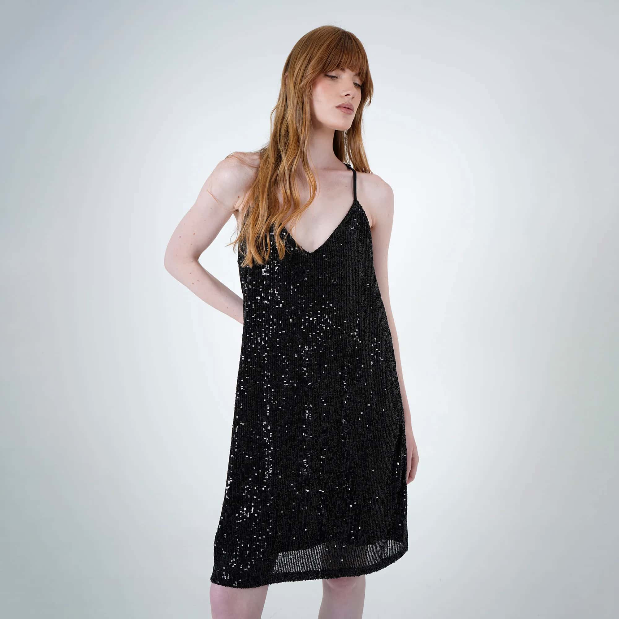 Vestido Medio De Tiras