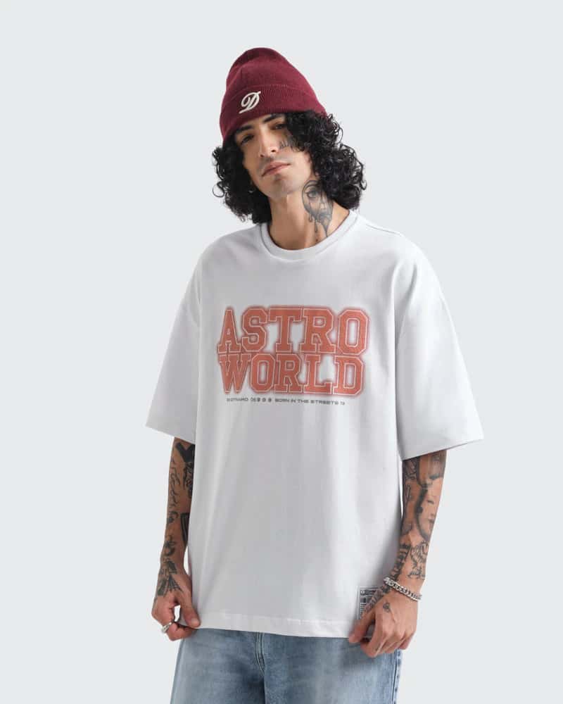 Camiseta Blanca Oversize Astro World - miniatura 3