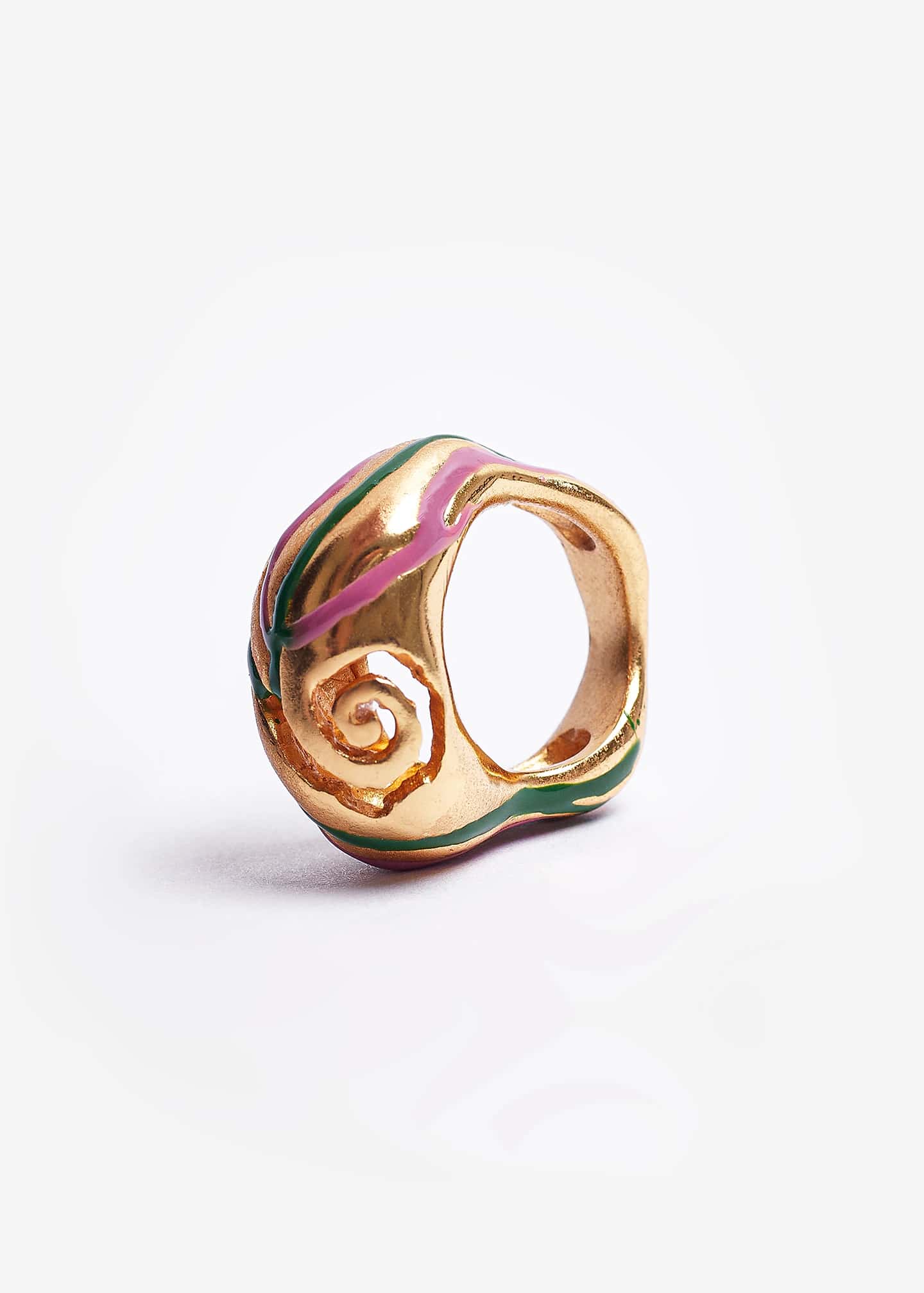 Anillo Heirloom Espiral Verde
