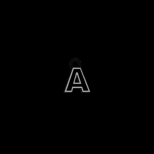 DIJE LETRA - NEGRO + BLANCO