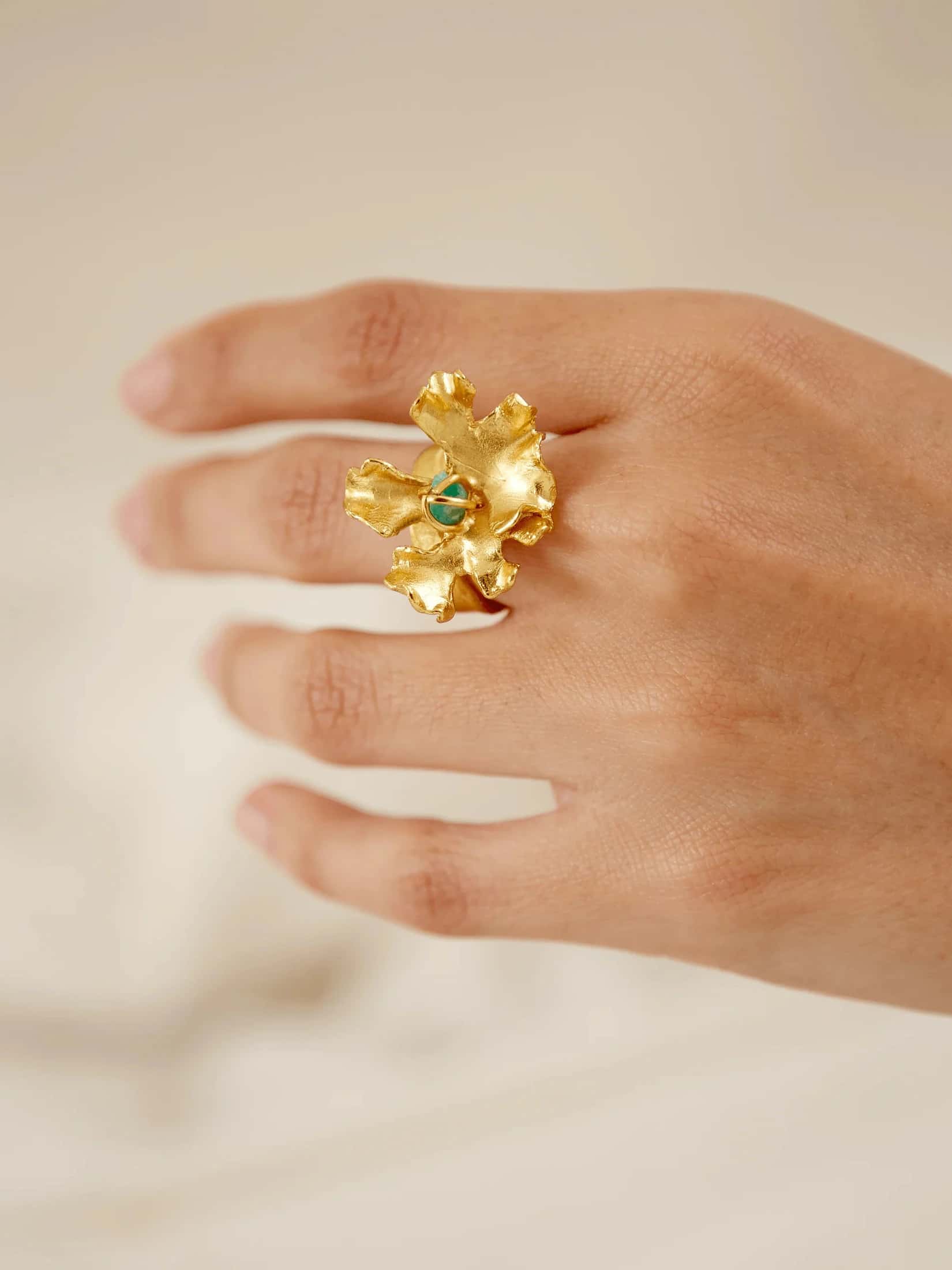 ANILLO LIQUEN ESMERALDA