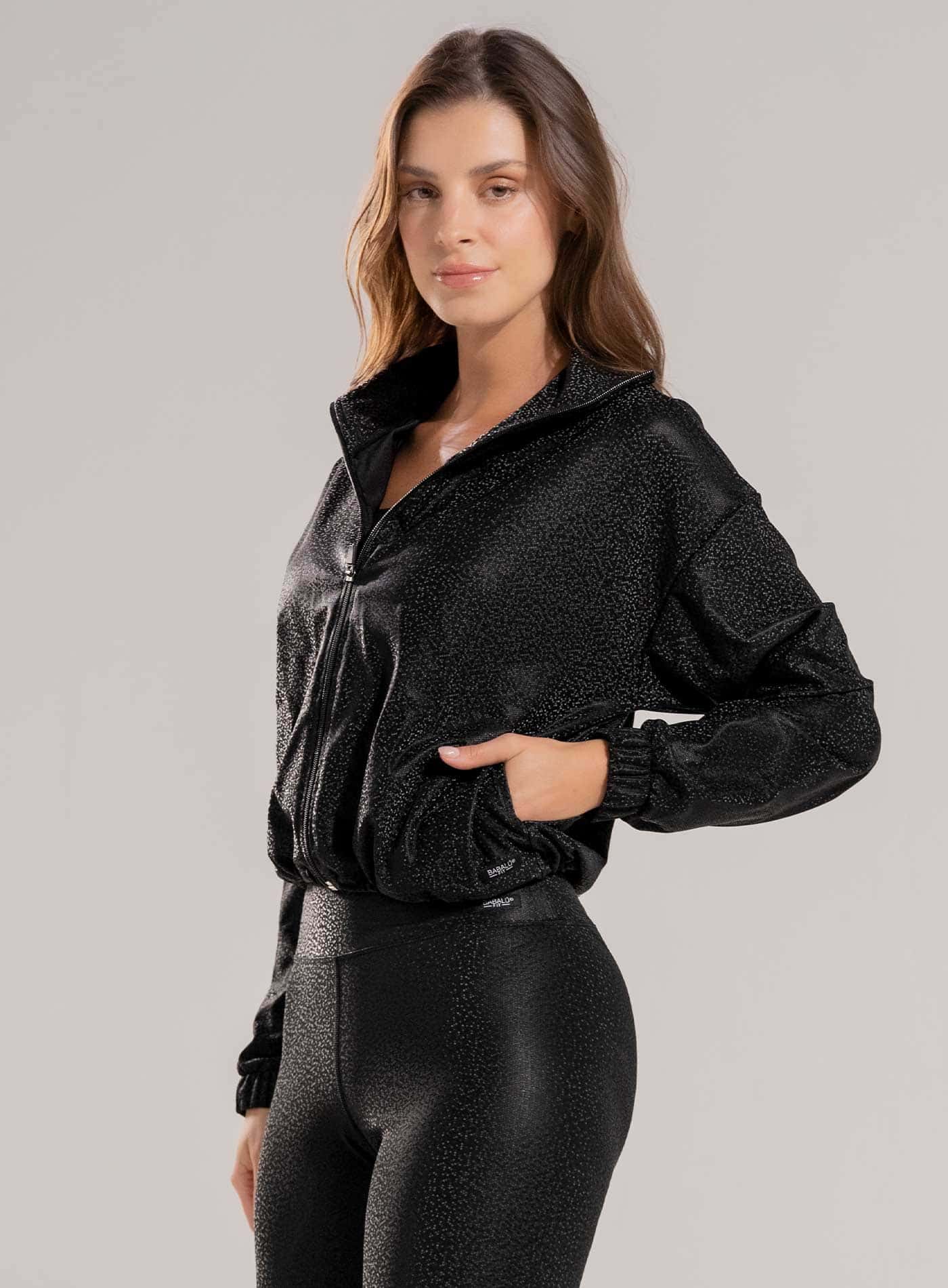 CHAQUETA DEPORTIVA EN TELA CON ACABADO BRILLANTE - PRECIO ESPECIAL - miniatura 2