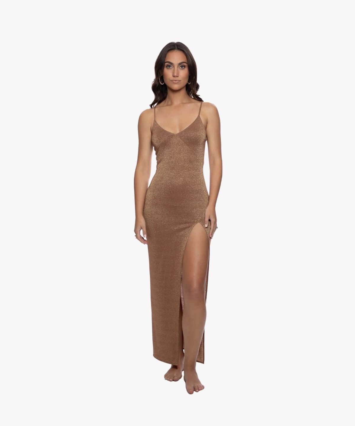 Cosita Buena Fitted Side Slit Maxi Dress