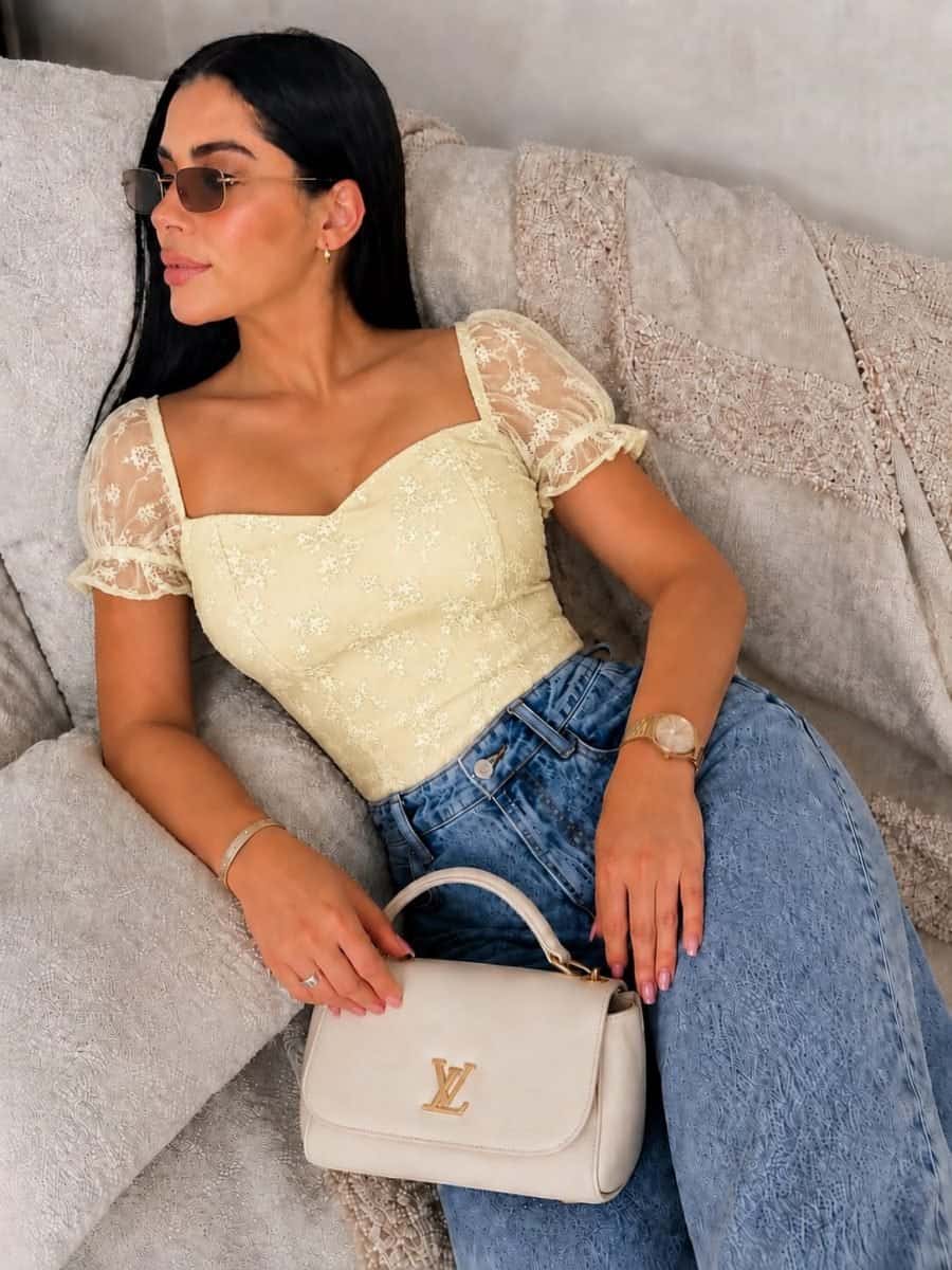 Blusa Amelie (mantequilla )