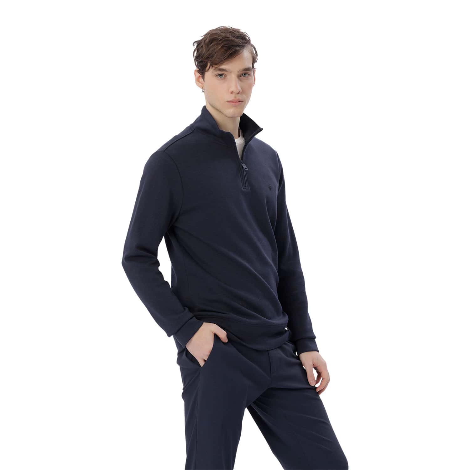 Buzo con Cremallera para Hombre Winner Pullover Azul