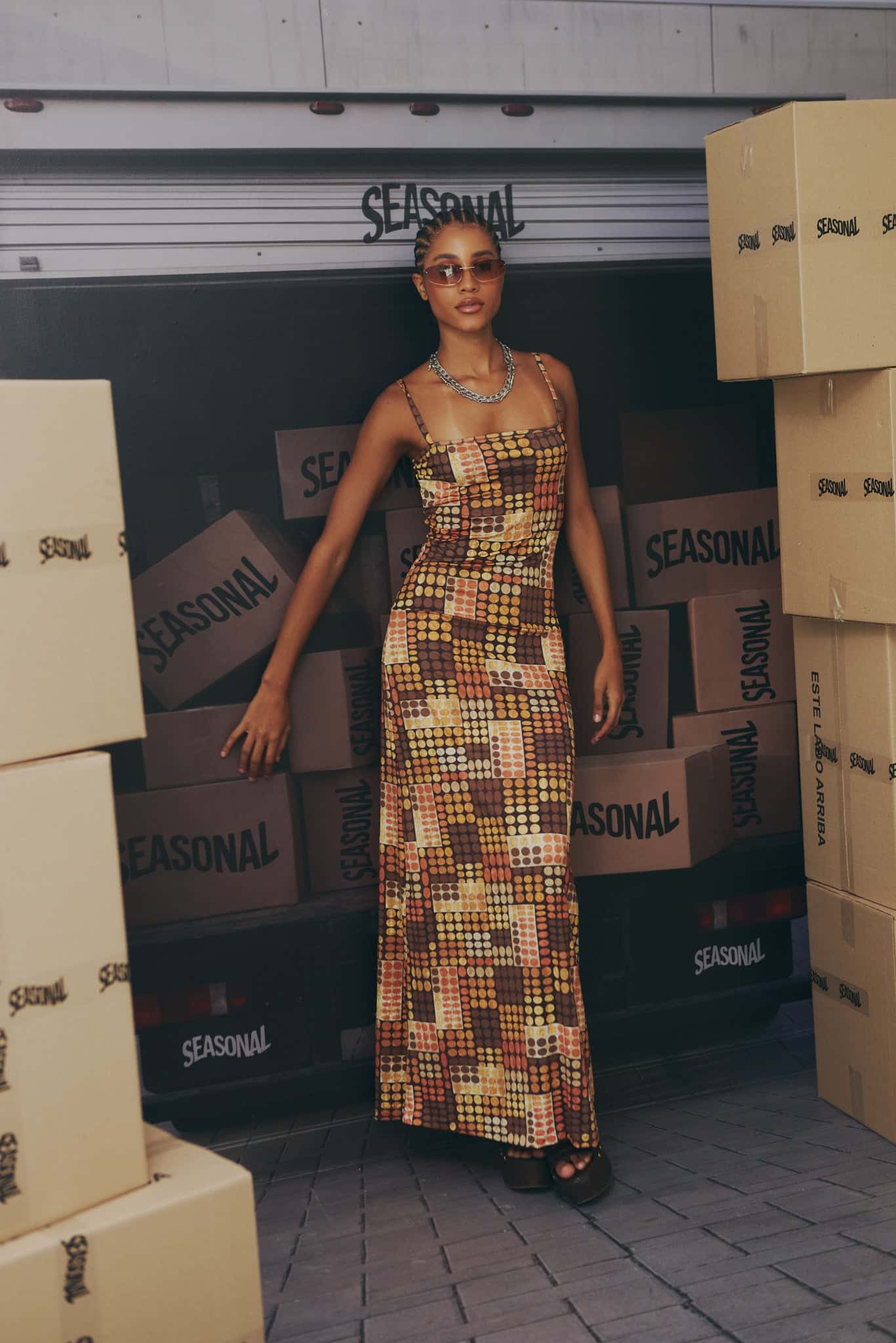 SEASONAL MOSAIC DRESS