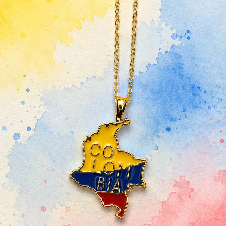 Collar mapa de Colombia