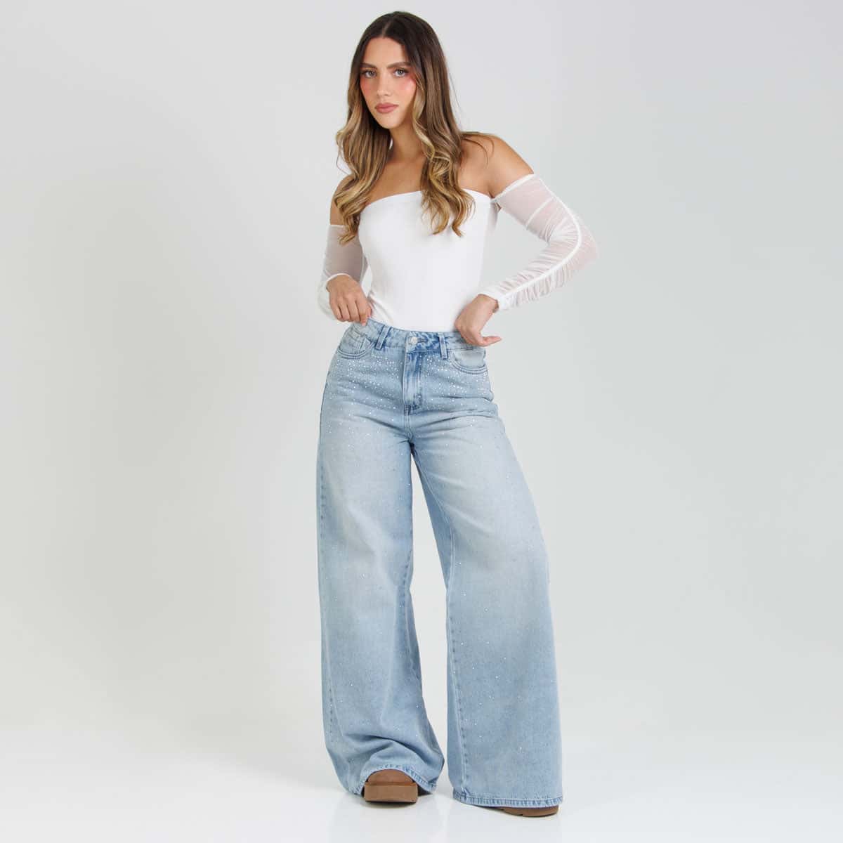 Jean Axspen Wide Leg Brillos Ax-2933 - miniatura 2
