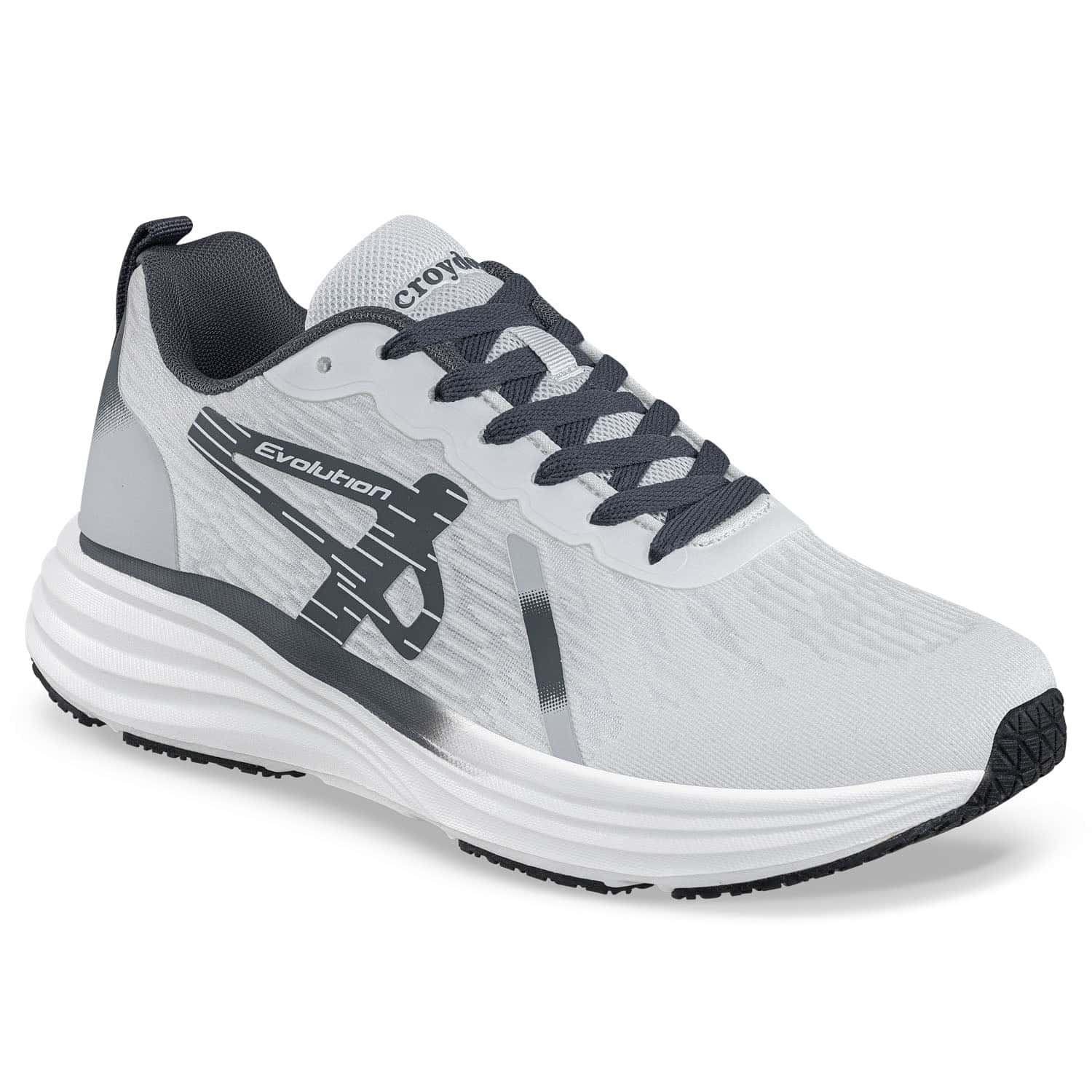 Tenis Running Rezon Blanco-Gris Croydon para Hombre