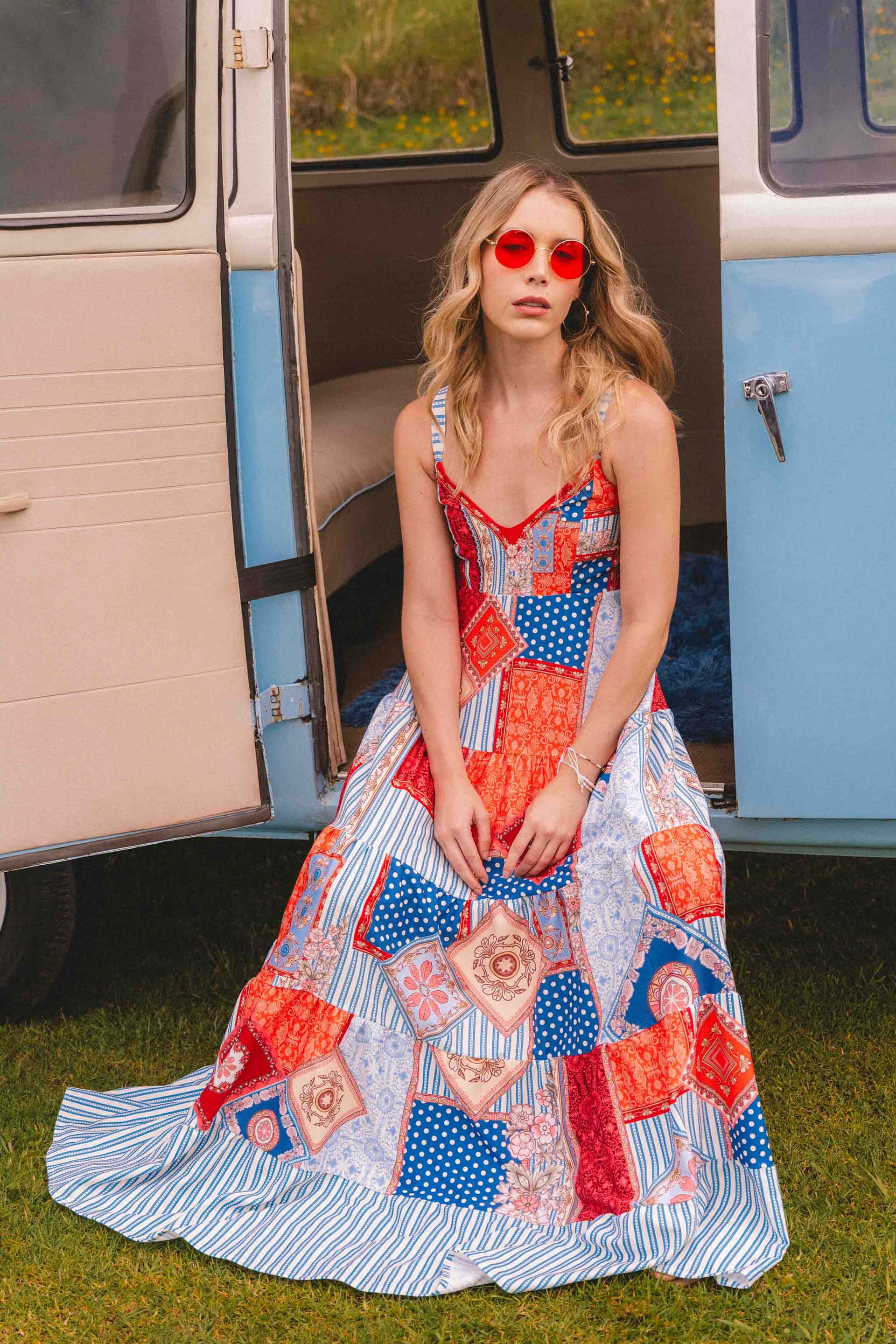 Vestido Largo Florence Woodstock