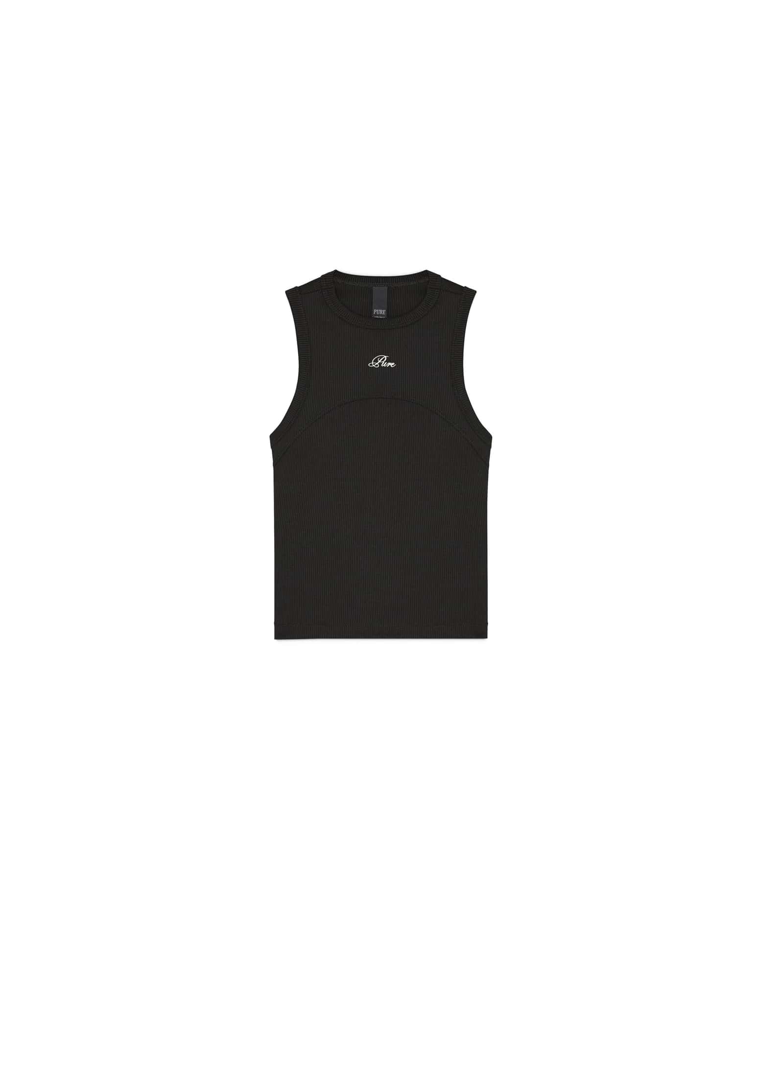 Rustic black tank top