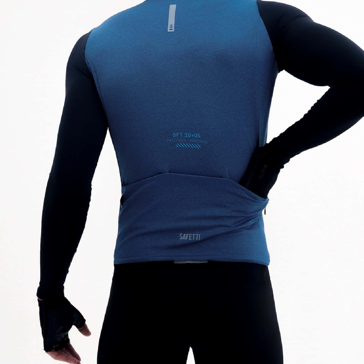 CAMISA CICLISMO MANGA LARGA CLIMATE AZUL PARA HOMBRE - miniatura 5