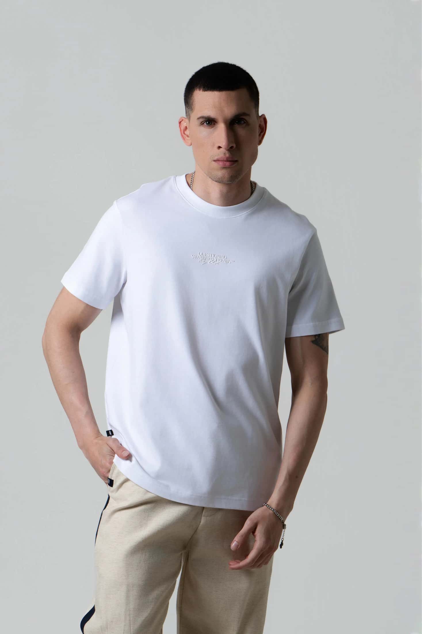 CAMISETA MANGA CORTA COLOR BLANCO BLANCO
