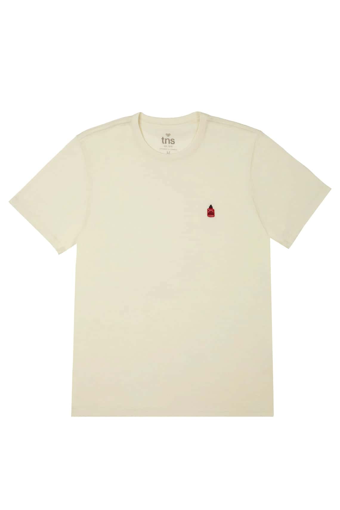 Camiseta crudo con bordado localizado para hombre