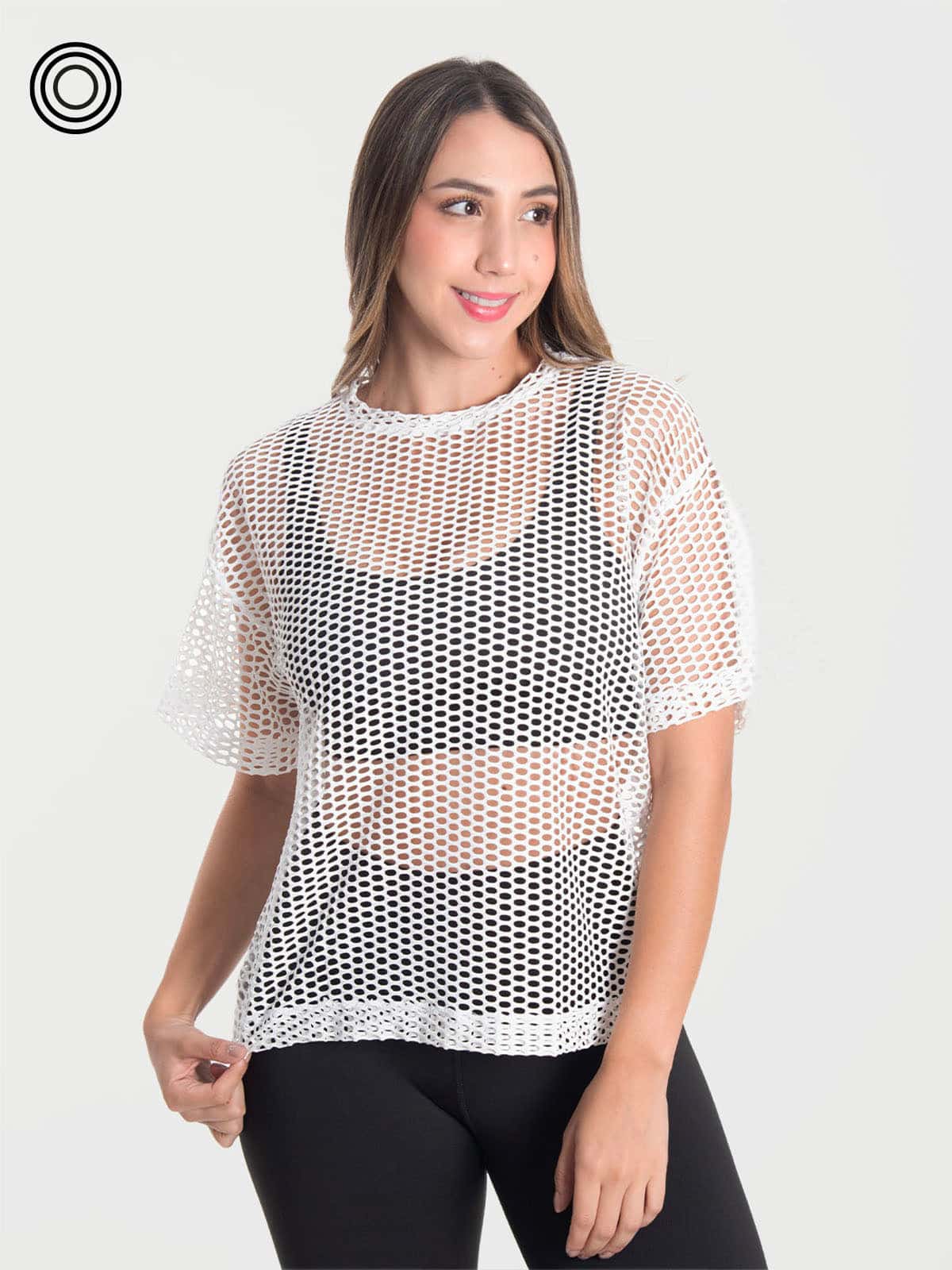 Camiseta tulum malla ivory