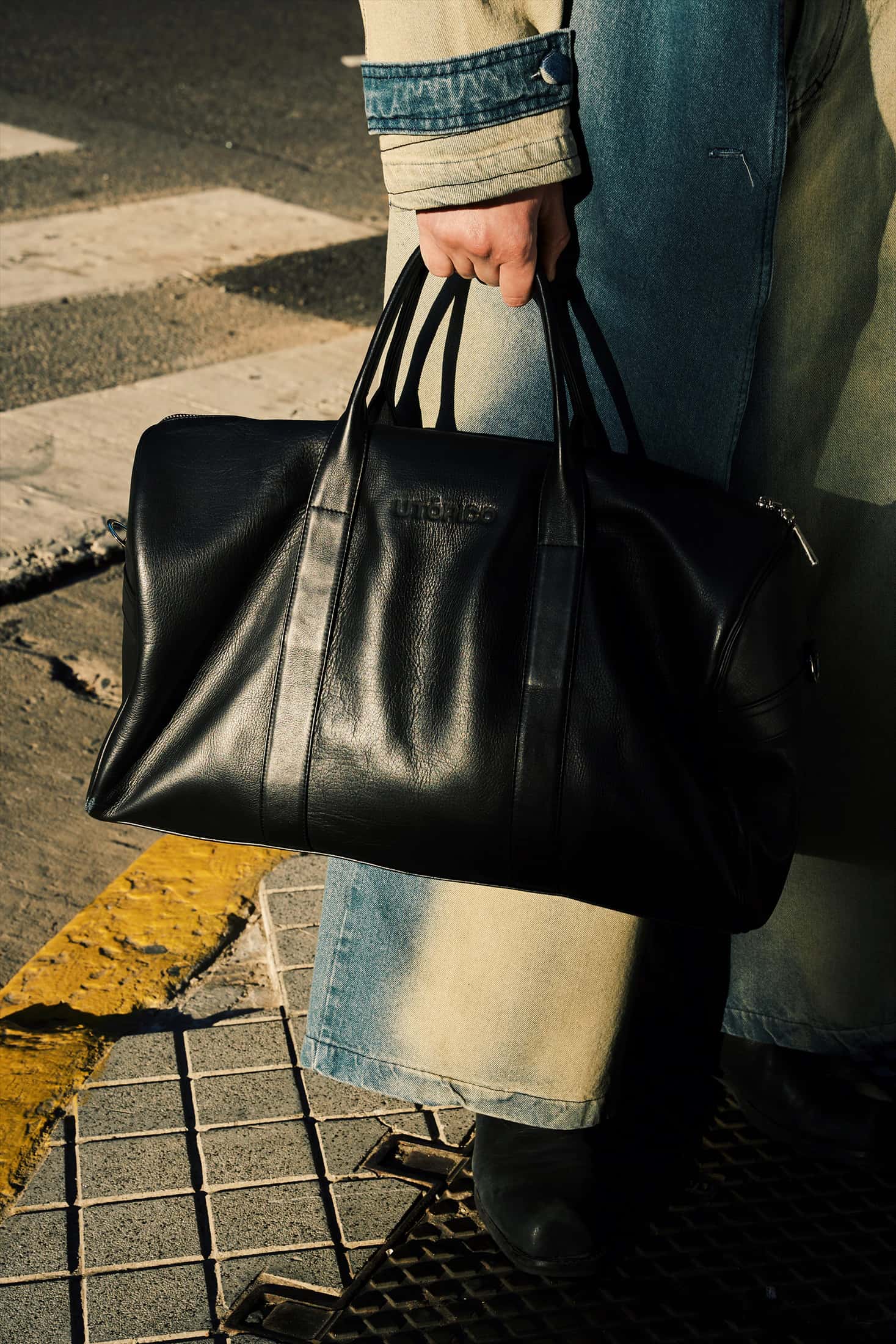 Duffelbag - Black Leather - miniatura 1