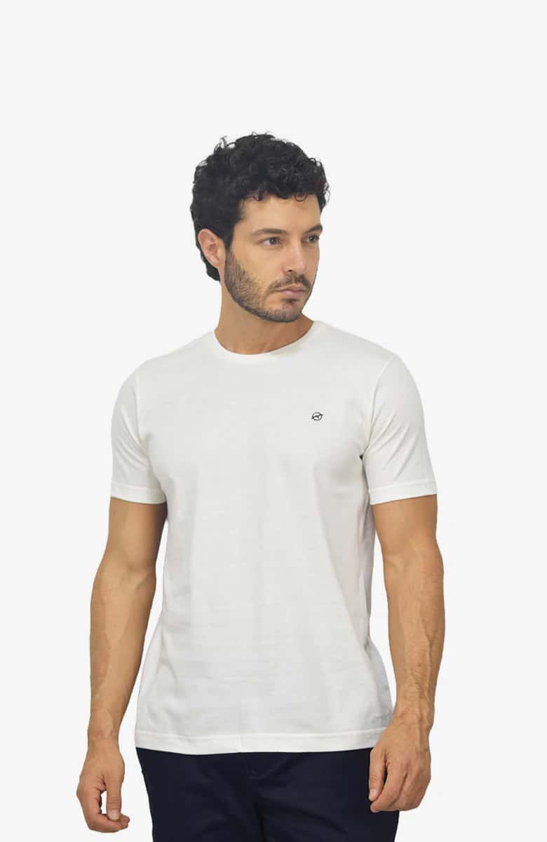 Camiseta básica Marfil para Hombre