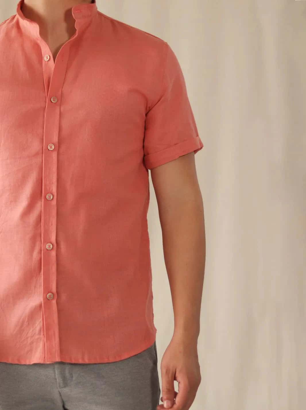 CAMISA LINO ALGODÓN | MANGA CORTA