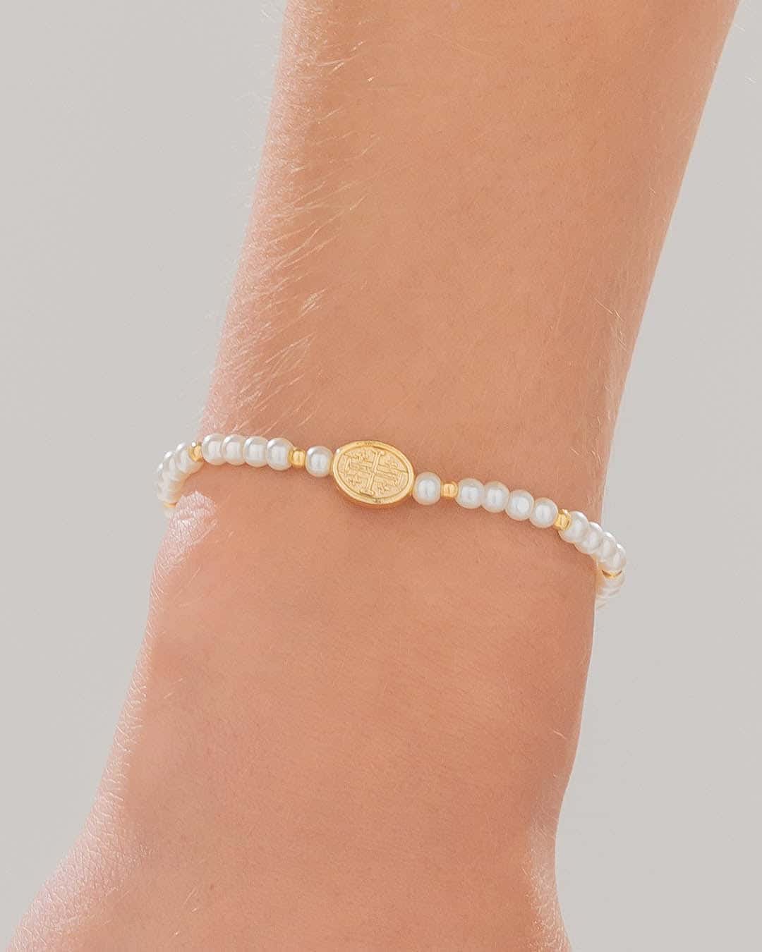 Pulsera Virgencita Perlas