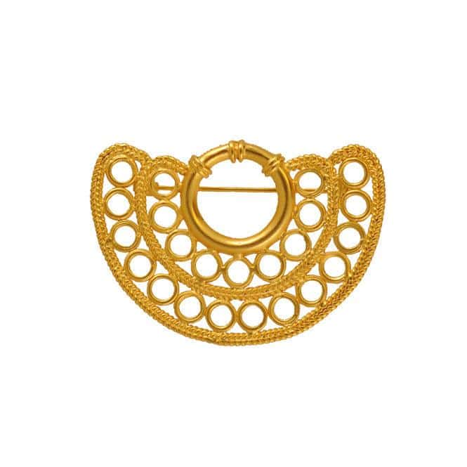 Broche grande nariguera filigrana doble Sinú
