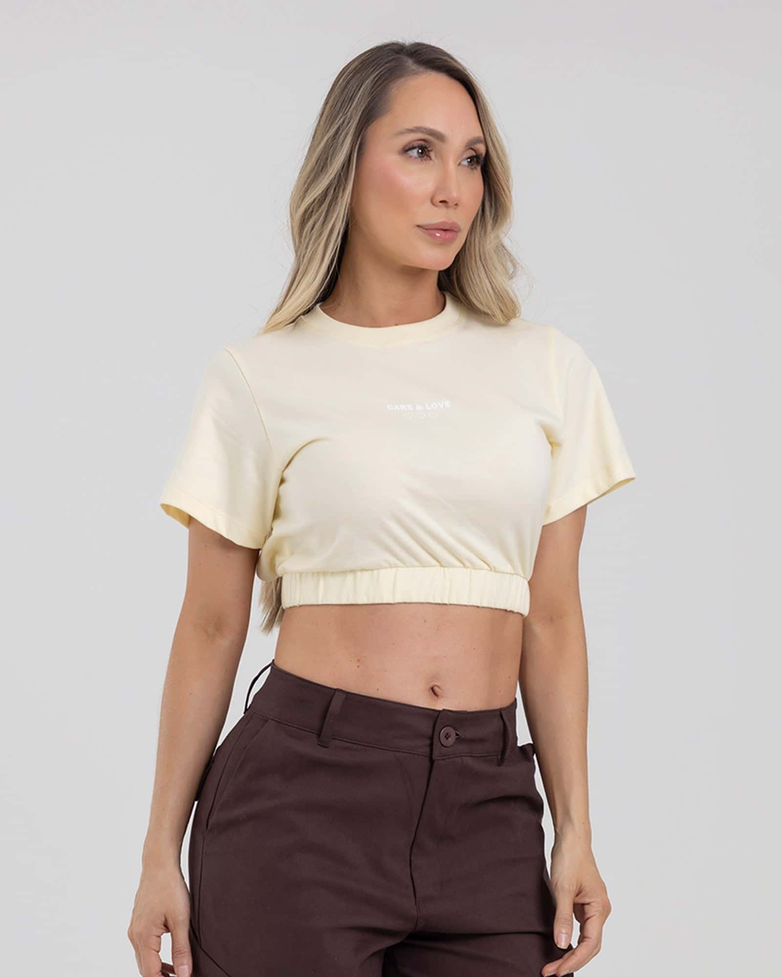 Camiseta airy care & love amarillo butter new dawn FIBER