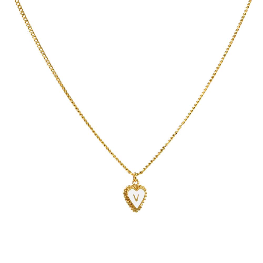 Cadena 1 Letra Heart Blanco - miniatura 23
