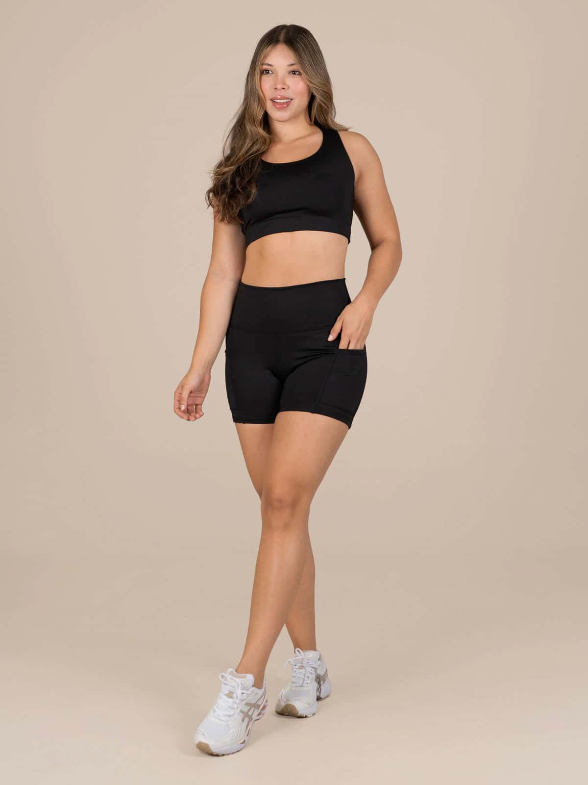 Poket short set negro