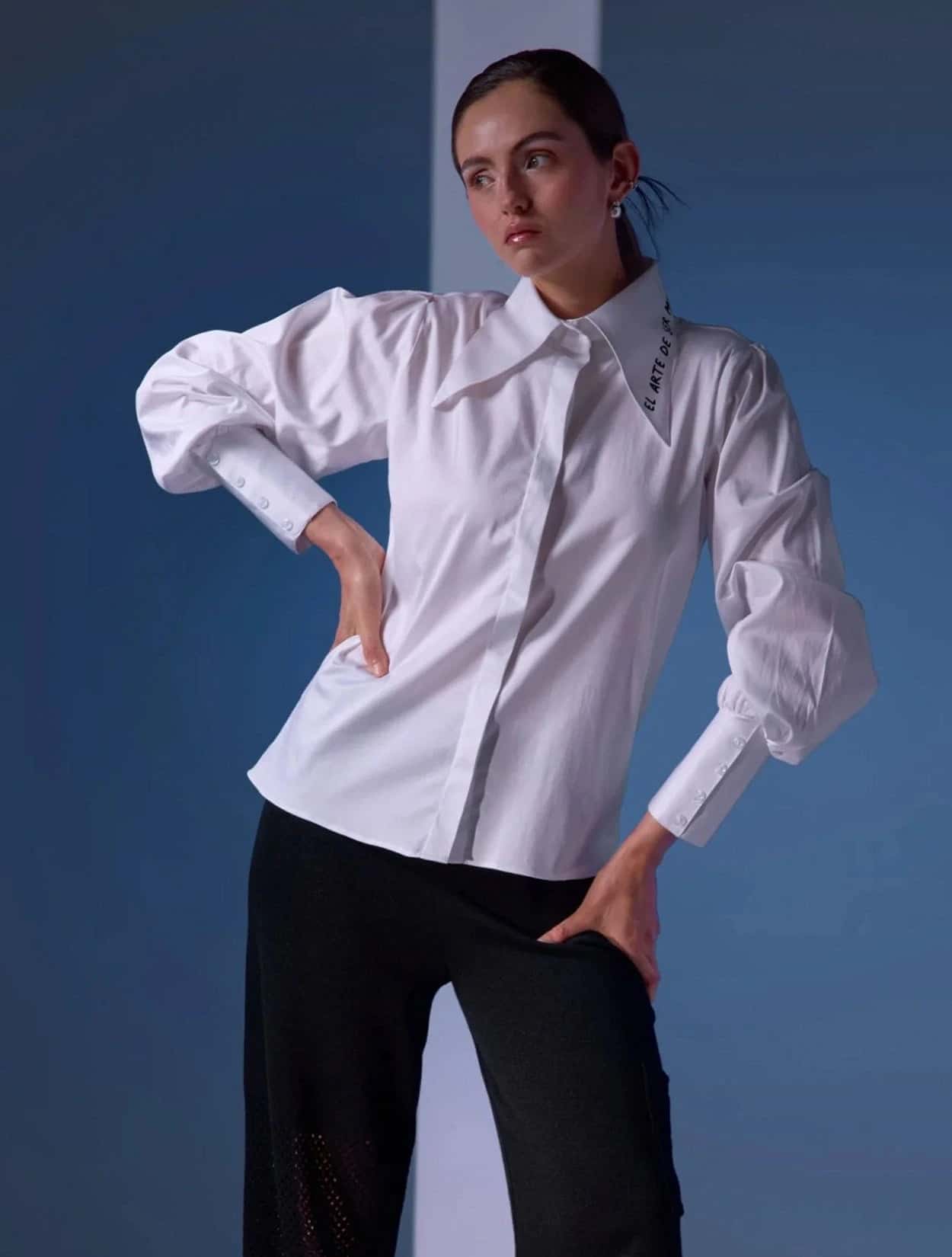 CAMISA CUELLO LARGO - miniatura 1