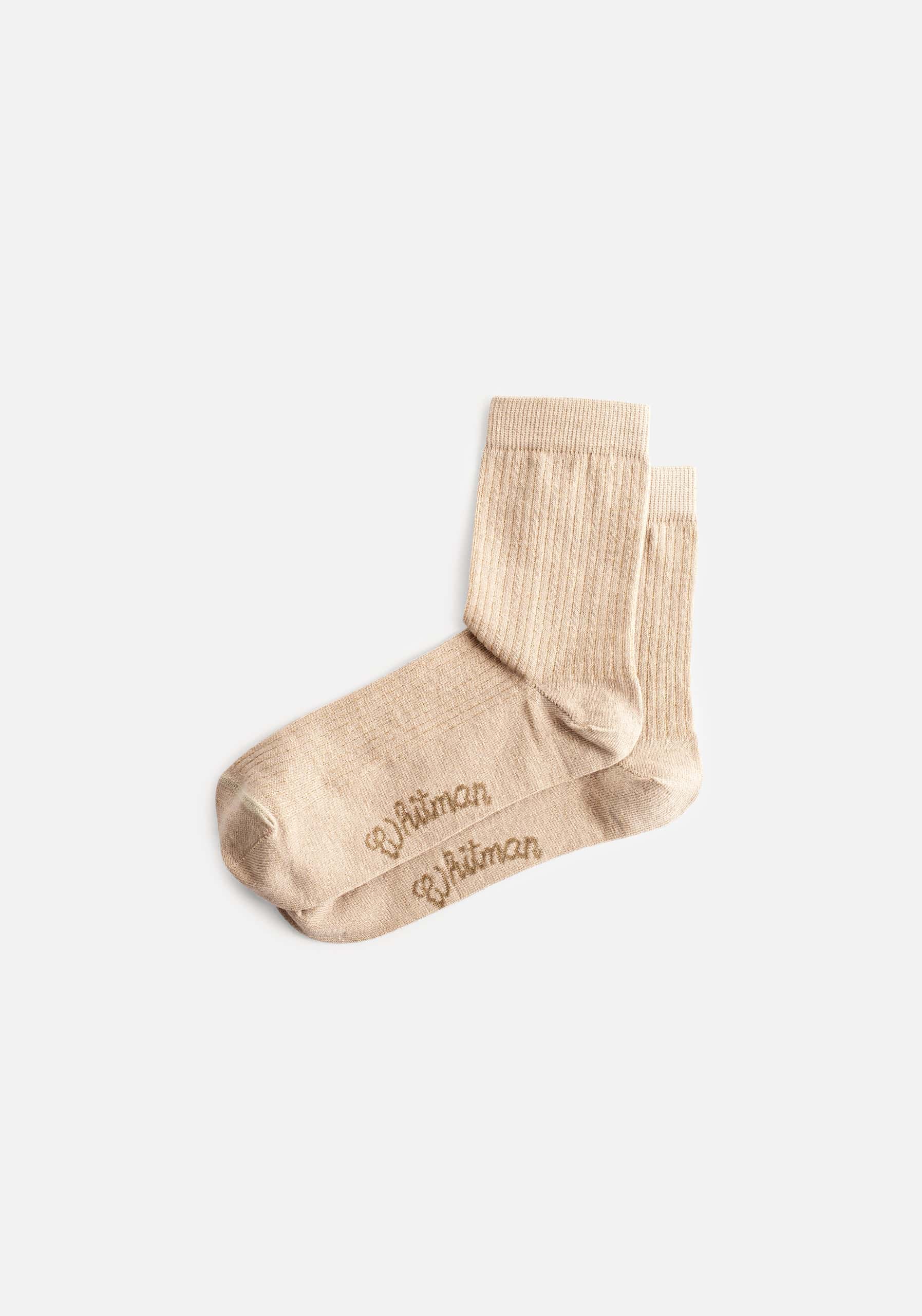 Medias M Formal Unicolor Lurex Habano