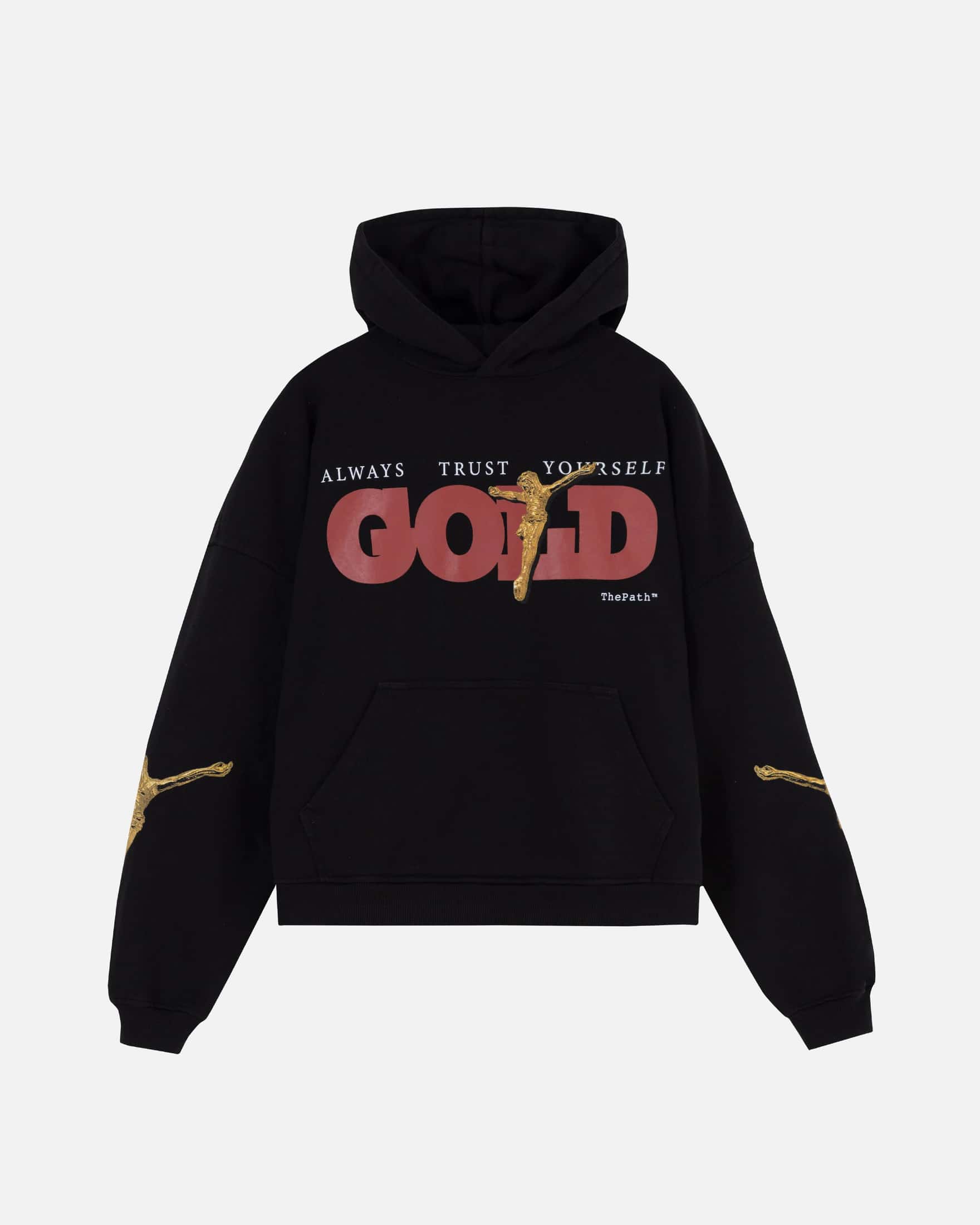 The Path Golden Christ Hoodie Black