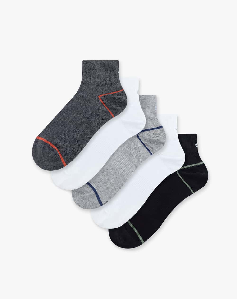 Medias hombre tobillera transpirable pack x5 surtido