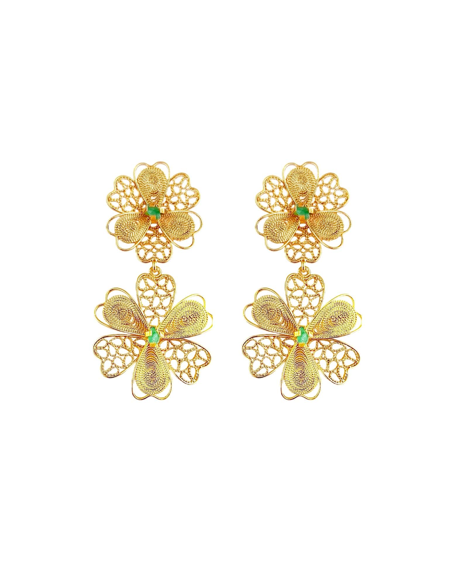Aretes doble flor, Barbara