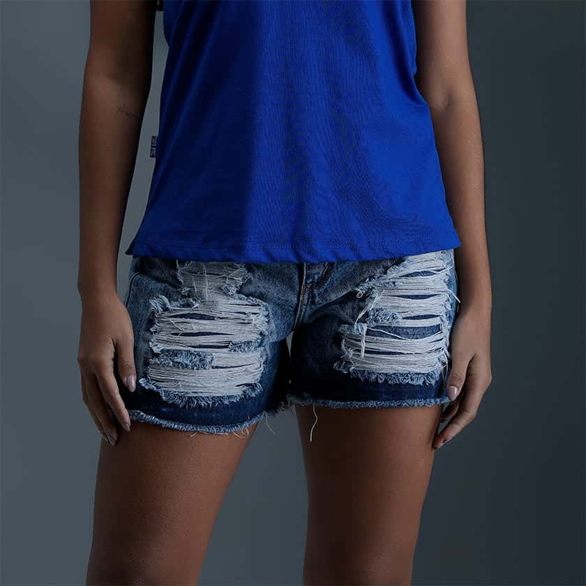 Short Denim Azul Mujer