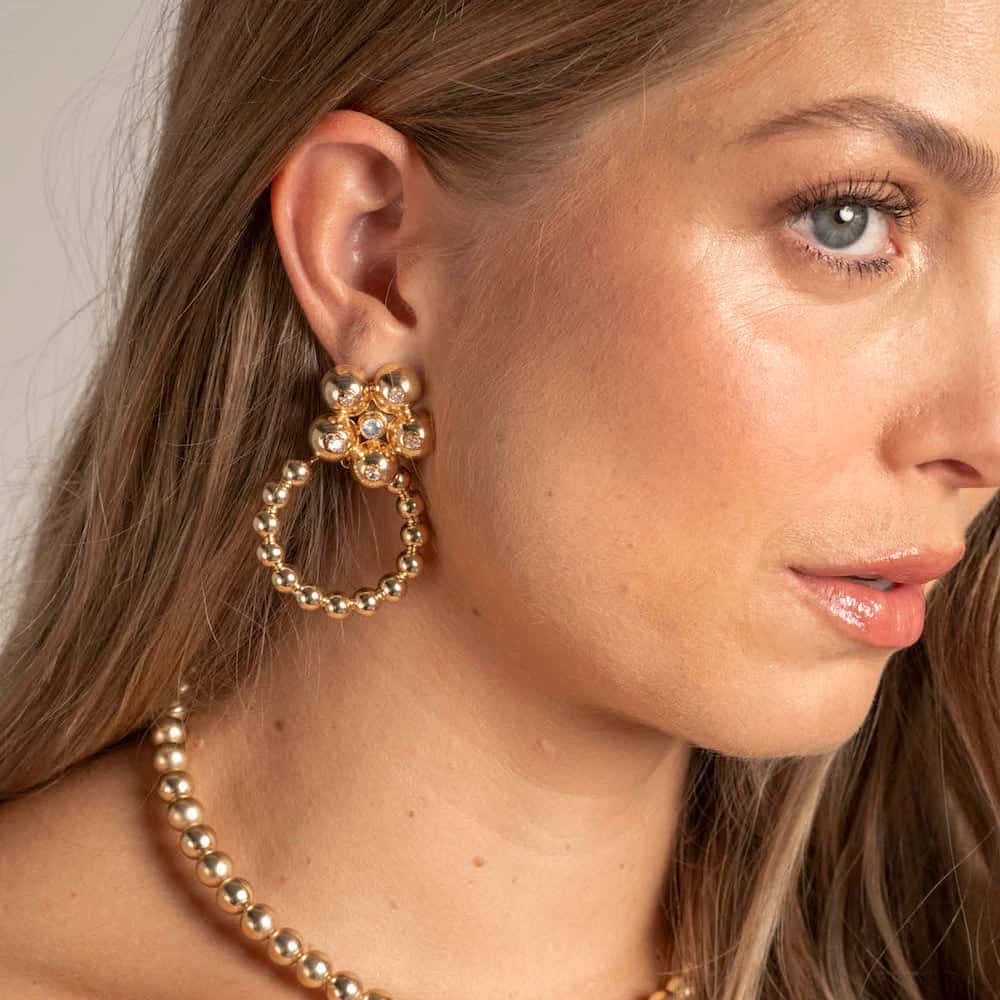 Aretes Florecer Maxi Oro - miniatura 4