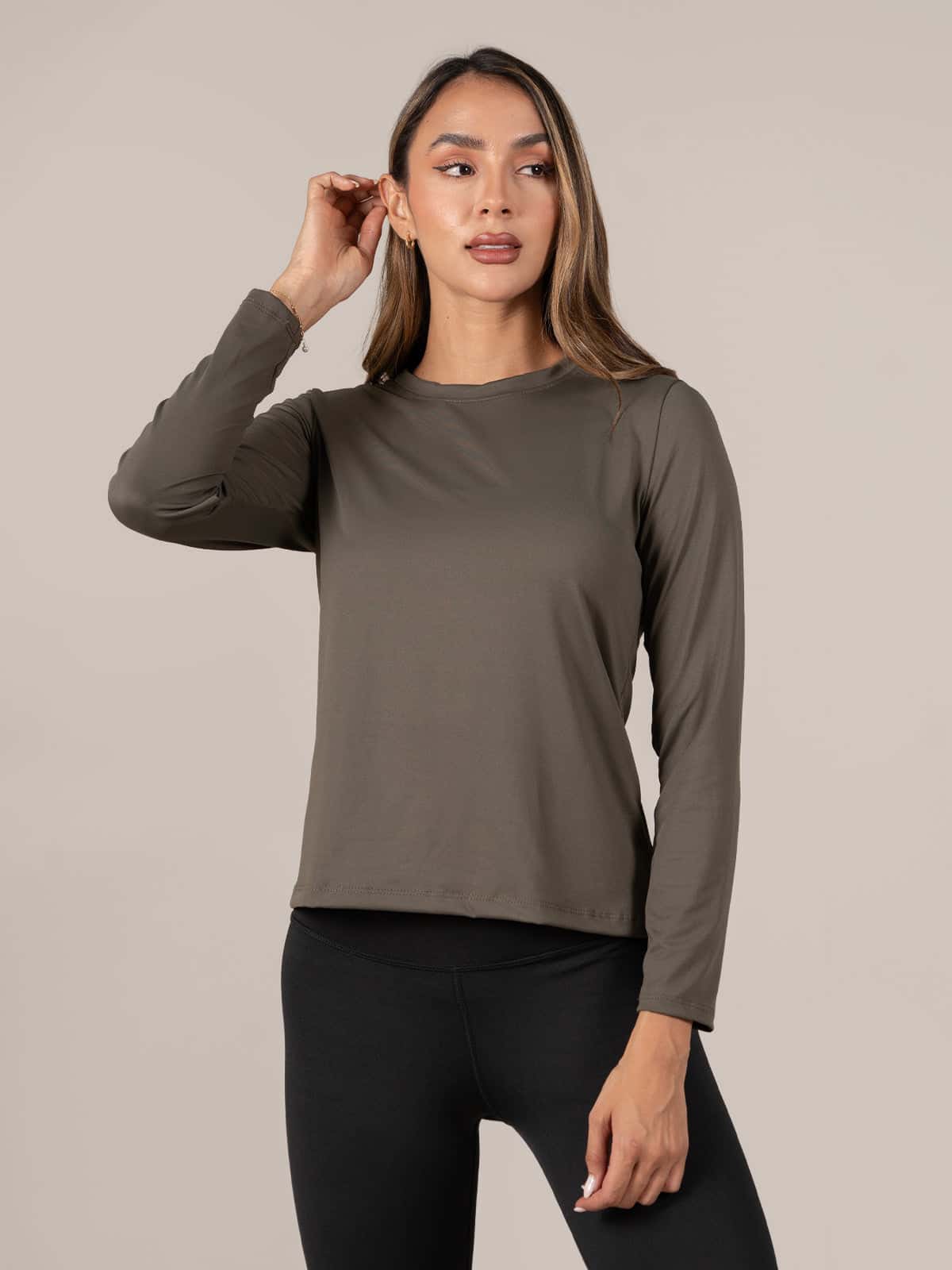 Buzo Basico Femenino Ibiza Gris Oliva