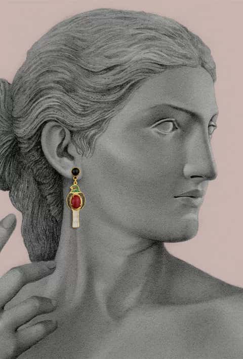 ARETES TROGON DE PECHO ROJO - miniatura 2
