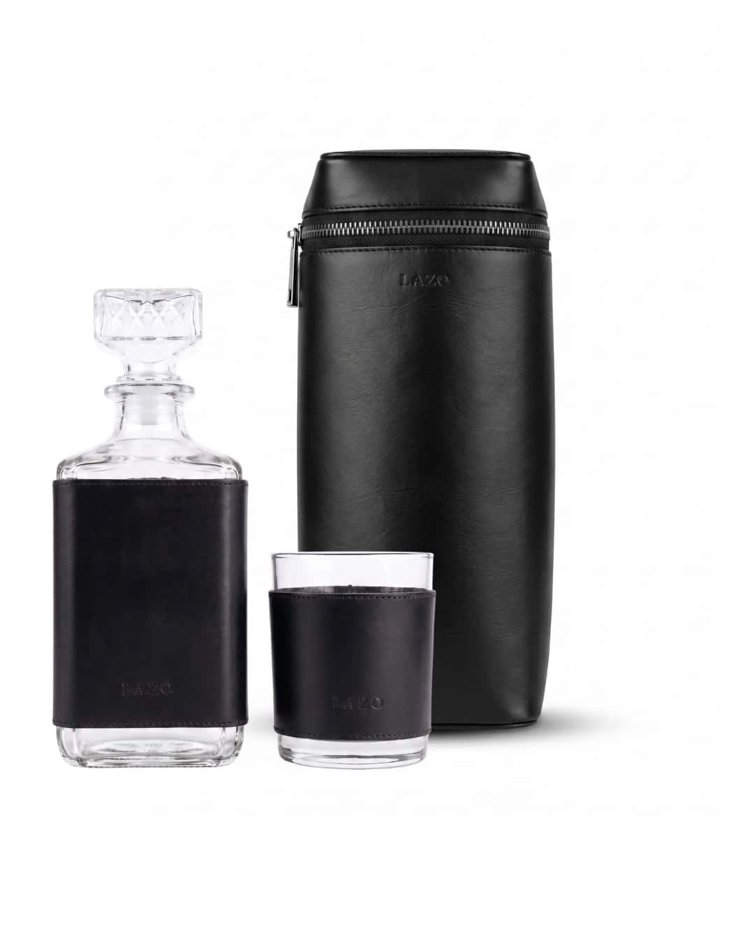 Combo Whiskera + Vaso Negro - Con grabado de iniciales