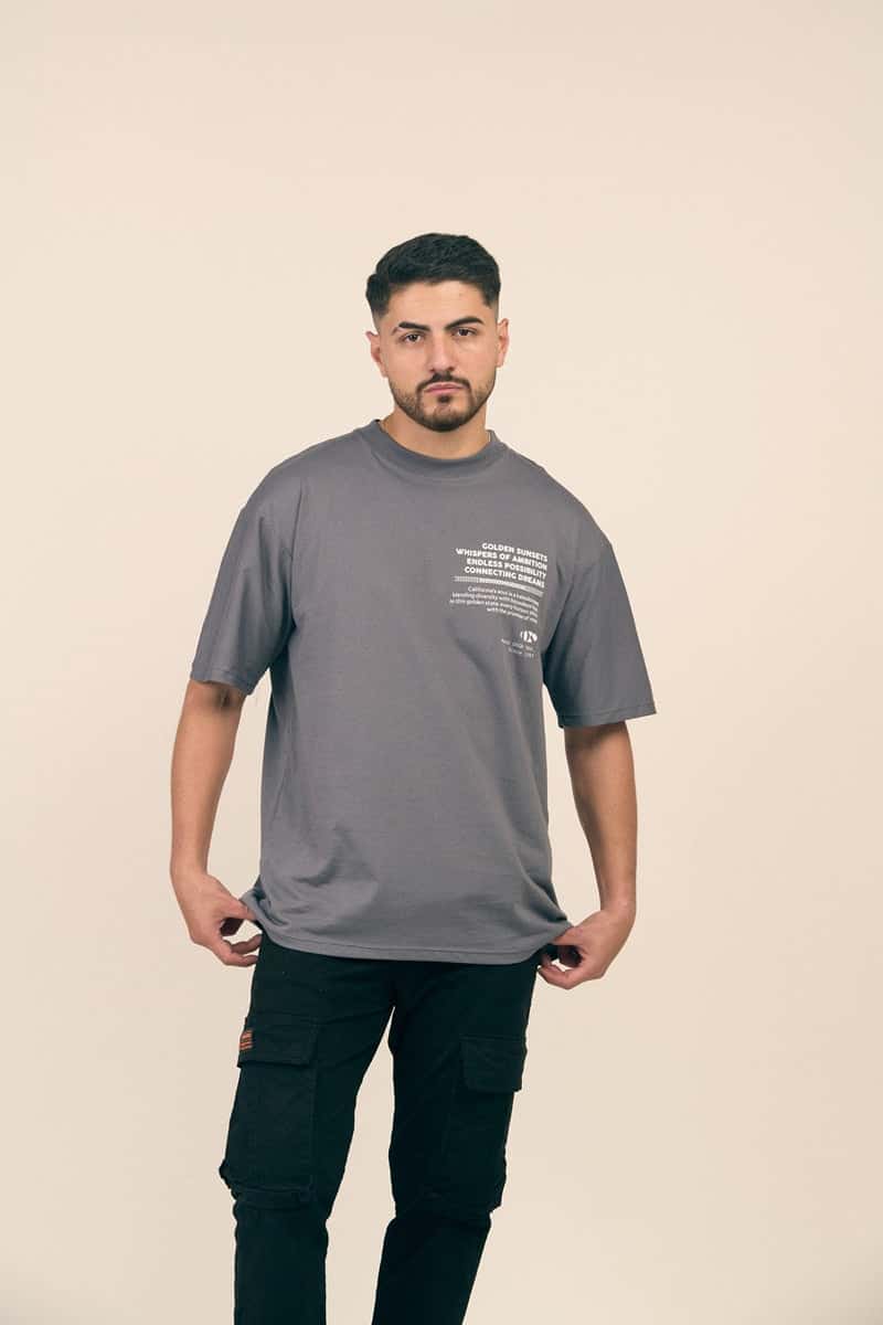 OVERSIZE 200GR GRIS GOLDEN SUNSETS