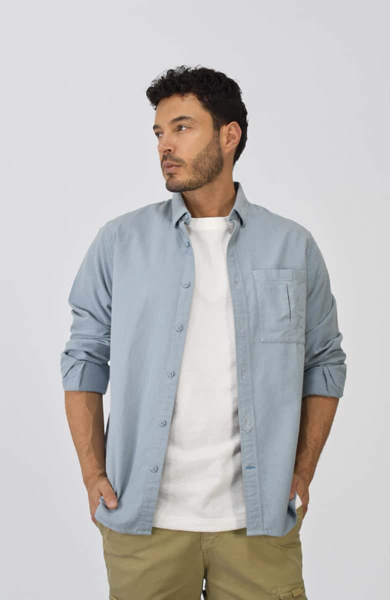 Sobrecamisa manga larga Azul para Hombre