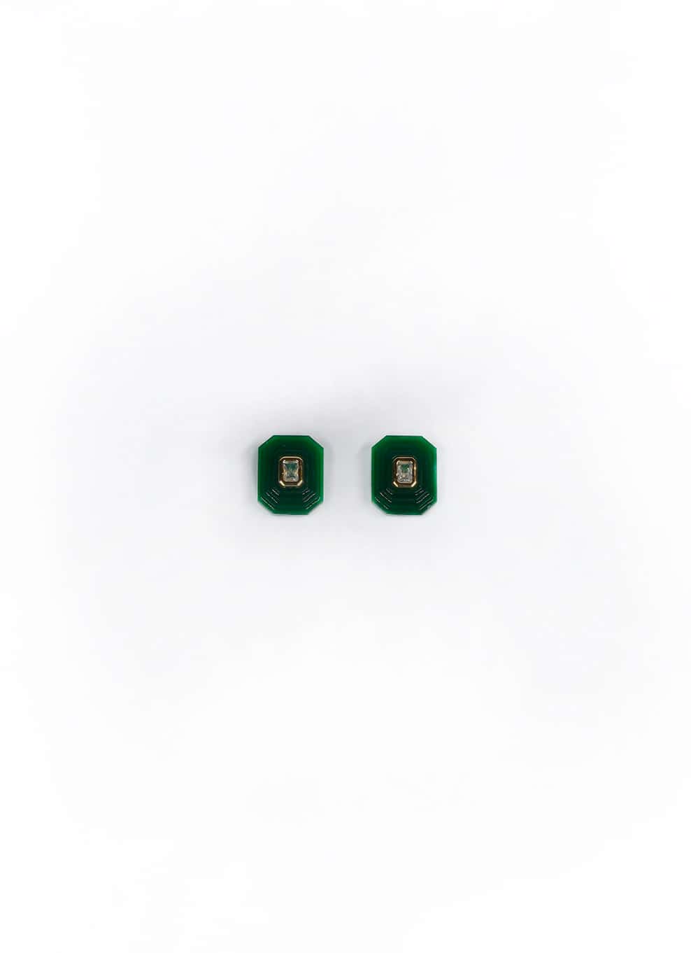 OTTAGONO S - GREEN EARRINGS