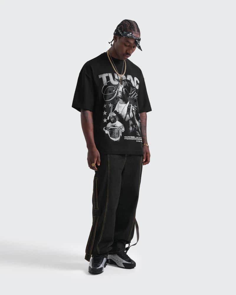 Camiseta Negra Oversize Thug Life - miniatura 5