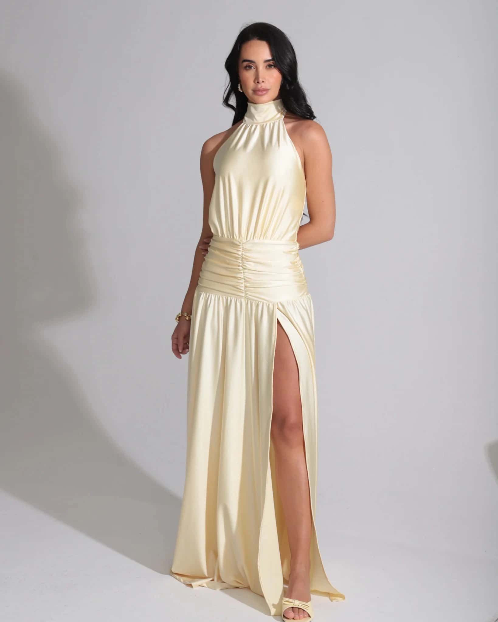 Vestido de Fiesta Halter Anudado Cuello