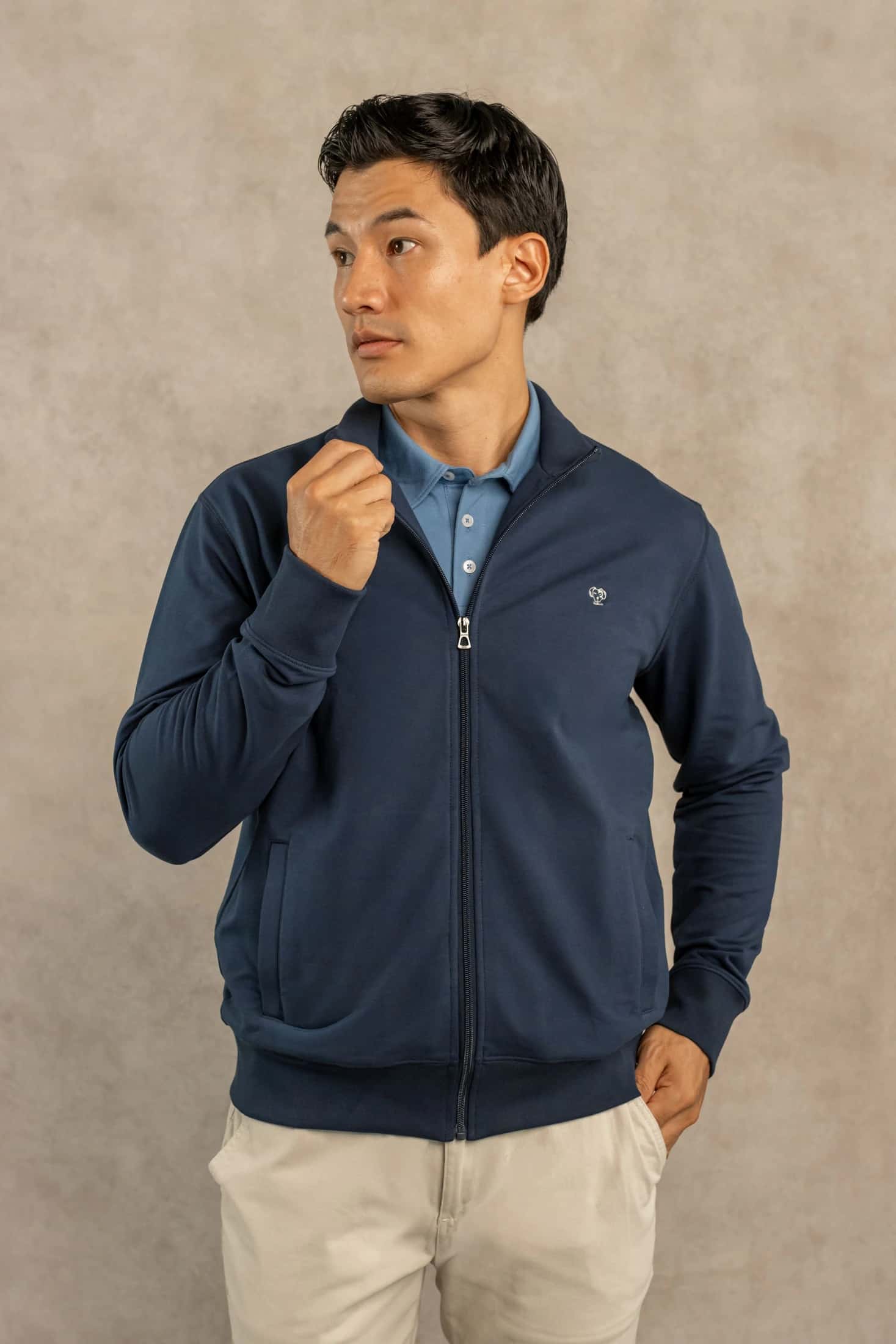 Full-Zip Antimanchas Dark Blue