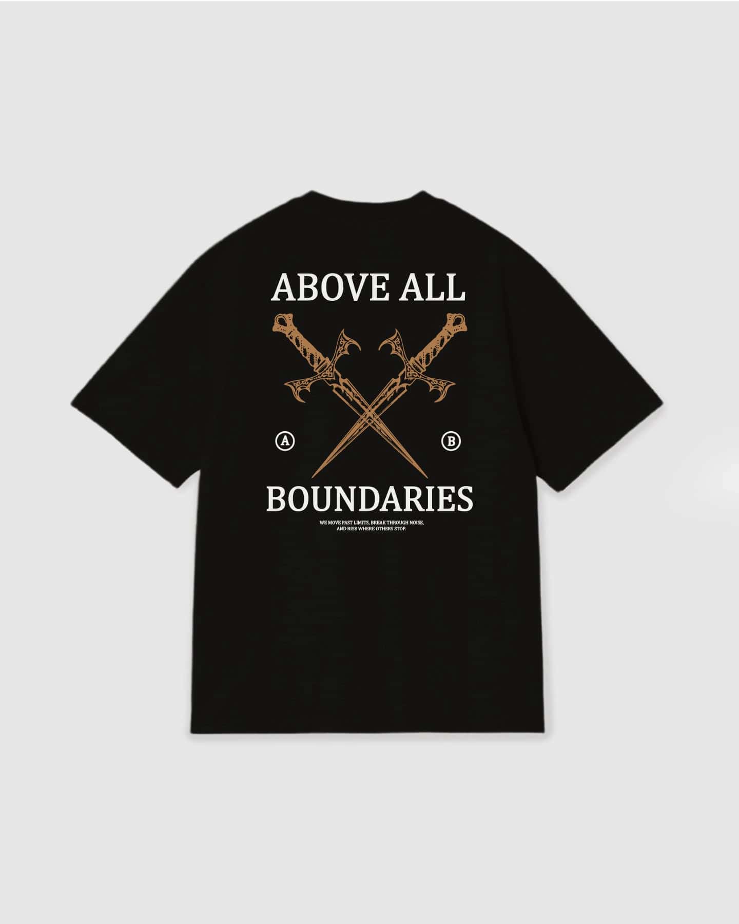 Oversized T Shirt Boundaries Black
