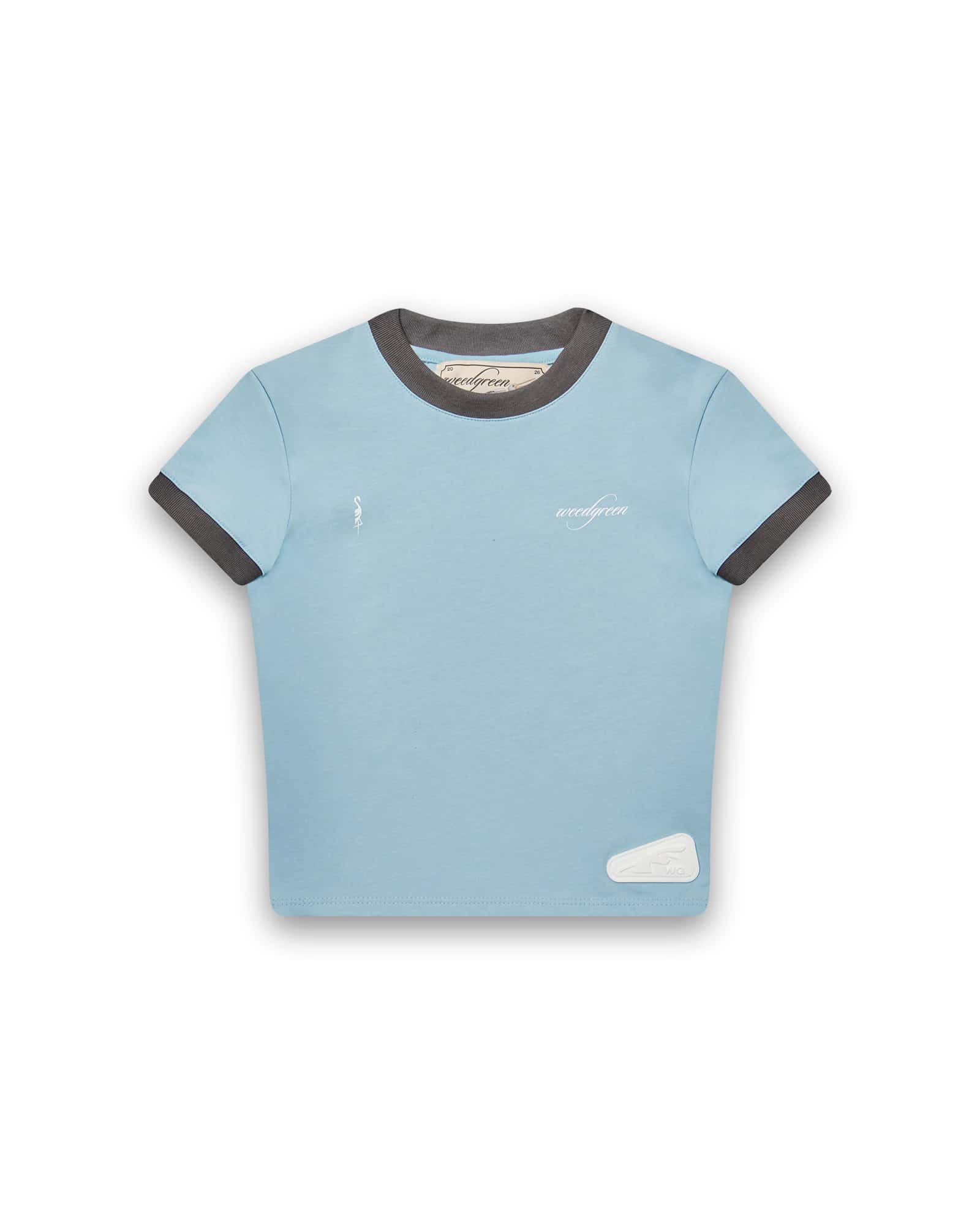 CAMISETA SLIM CON RIB MIGRACIONES AZUL - miniatura 1