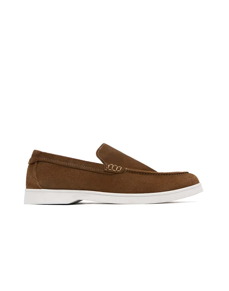 Mocasín casual para hombre en cuero carnaza REF THIA01CAR