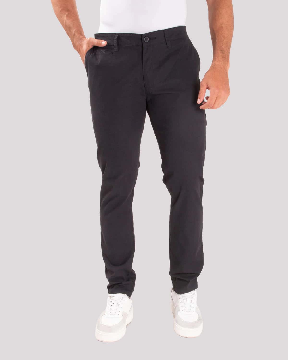 Pantalon slim negro para hombre