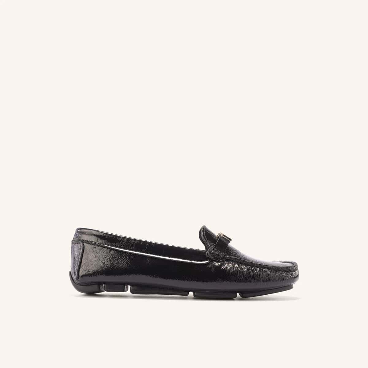 Mocasín Driver Andina Mini Negro Charol MH Mocs