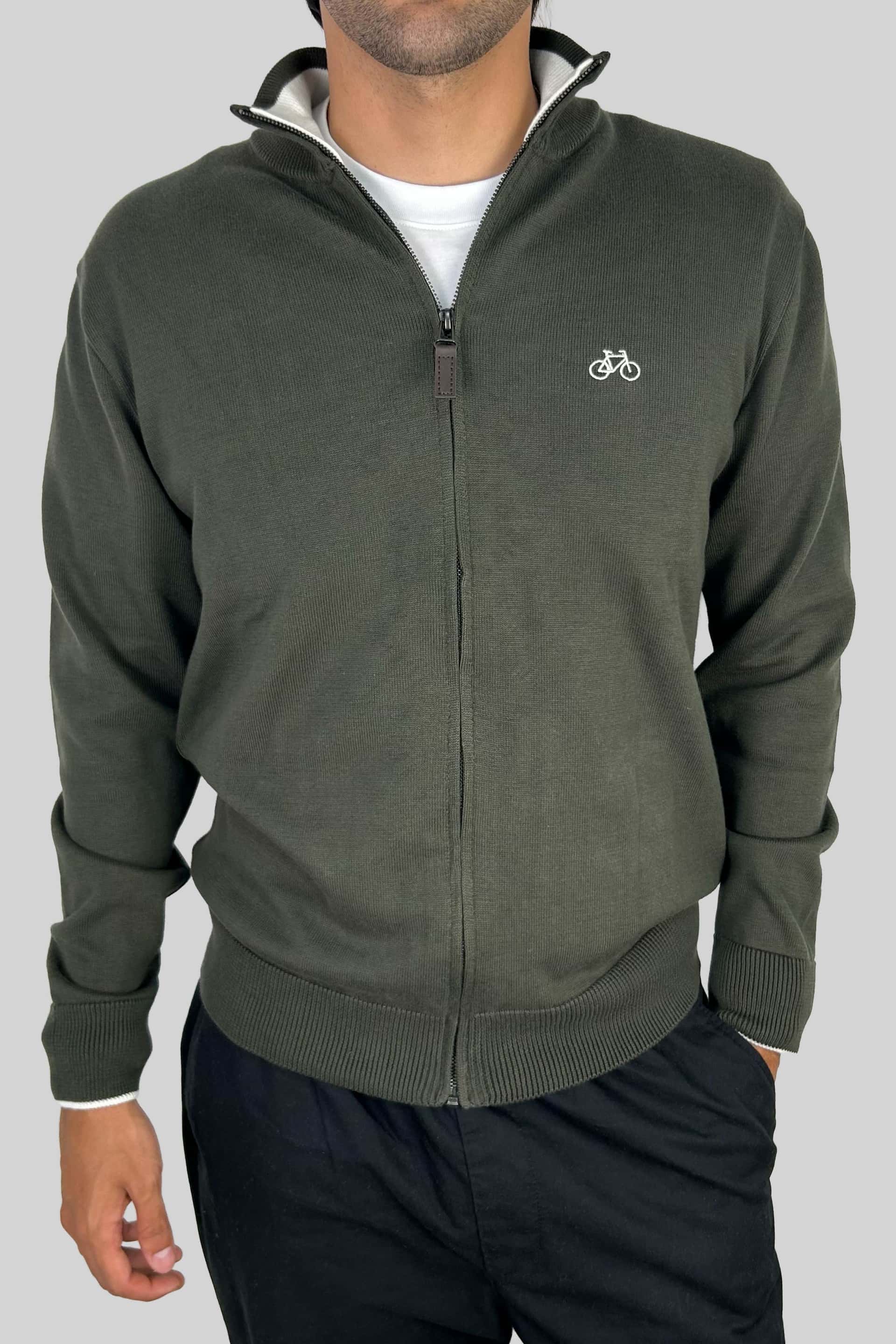 SACO FULL ZIP OLIVE